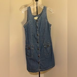 90s Button-Up Denim Dress